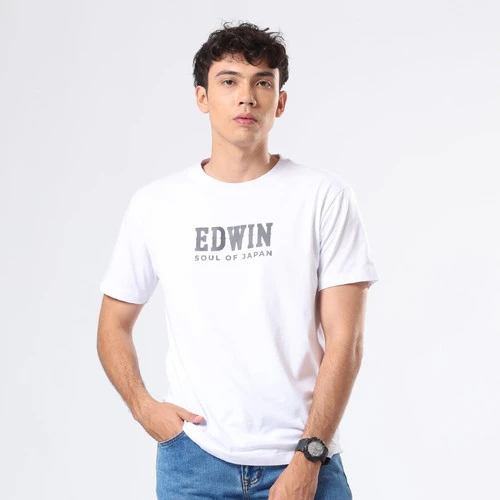 EDWIN JEANS - T-SHIRT CLASSIC Kaos Casual Pria Lengan Pendek Baju Atasan